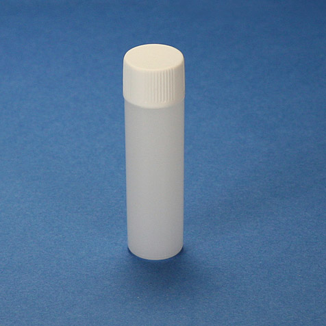 Globe Scientific Scintillation Vial, 6.5mL, PE, with Attached White Screw Cap Scintillation; low activity; blood